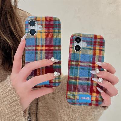 Custodia per Telefono a Quadri Retrò per iPhone 15, iPhone 16, iPhone 17 Pro Max
