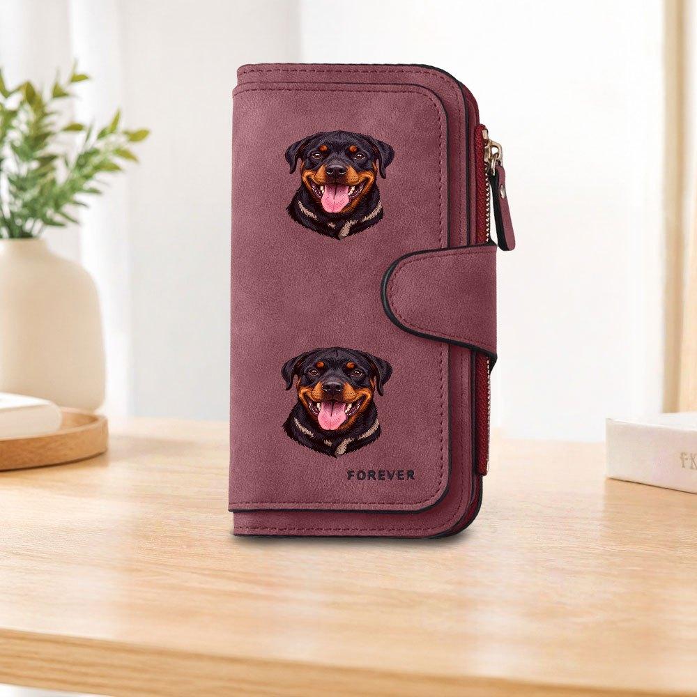 Rhine Western Dog Pattern Long Zipper Wallet Large Capacity Card Holder Unisex Fashion Clutch Bag Stylish Zipper Coin Purse Perfect For Daily Commute