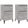 VidaXL Tables de chevet 2 pcs sonoma gris 40x35x70 cm 819721