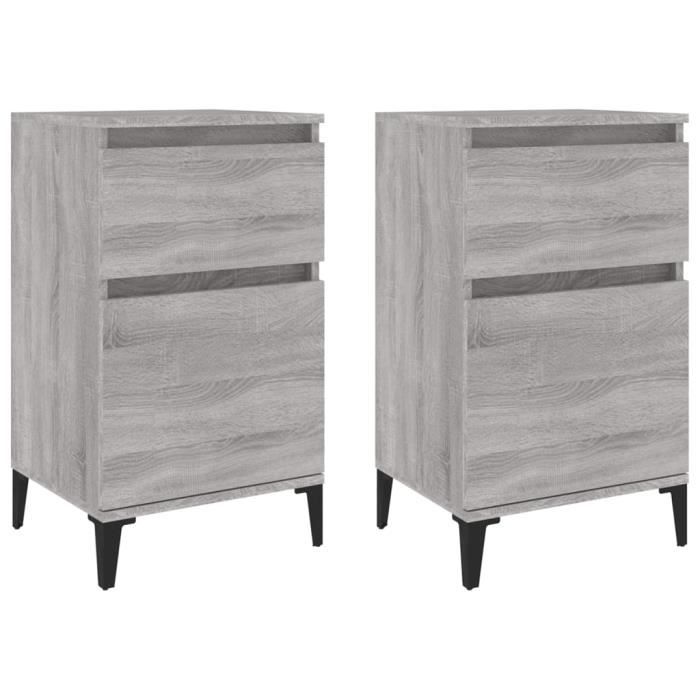 VidaXL Bedside Tables 2 Pcs Sonoma Grey 40x35x70 Cm 819721