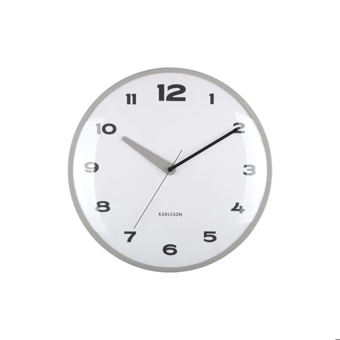 Karlsson Unisex Grau Wanduhr Brisk Dome - Bild 3