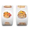 500 Stickers/roll Pancake Dessert Roll Stickers Celebrate Birthday Stickers Decorative Stickers Children Reward Color Stickers