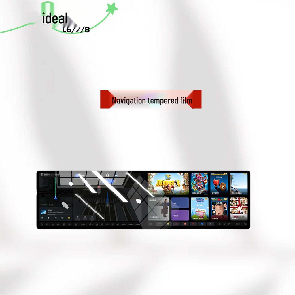 Compatible with 25 Li Auto L6/L7/L8 models: Central Control Screen Tempered Film Interior Protection, Refresh Version.