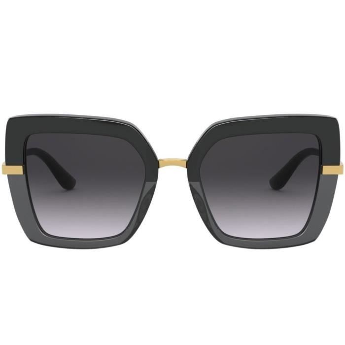 Lunettes de soleil - Dolce &amp; Gabbana - HALF PRINT DG 4373 - Verres teintés - Noir - Femme