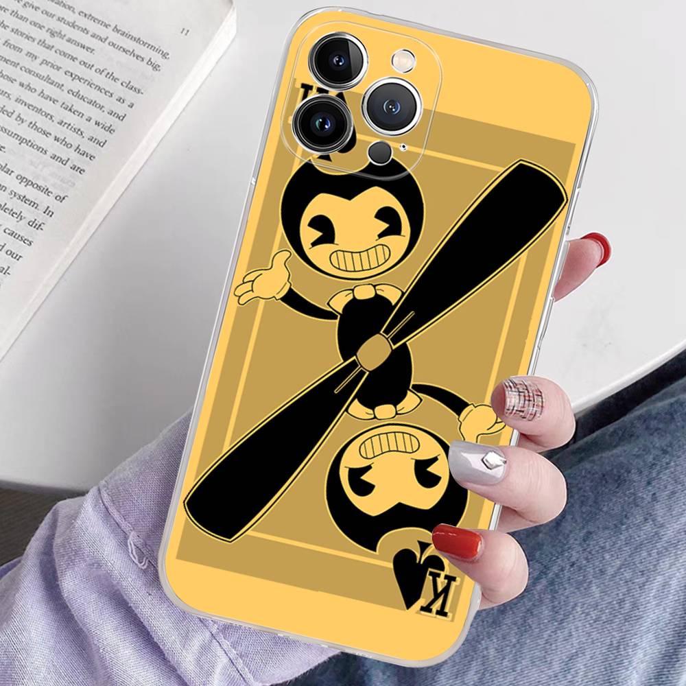 Game B-bendy And The Ink M-machine Phone Case For IPhone 17 16 15 14 11 12 13 Mini Pro XS Max Plus Funda Shell