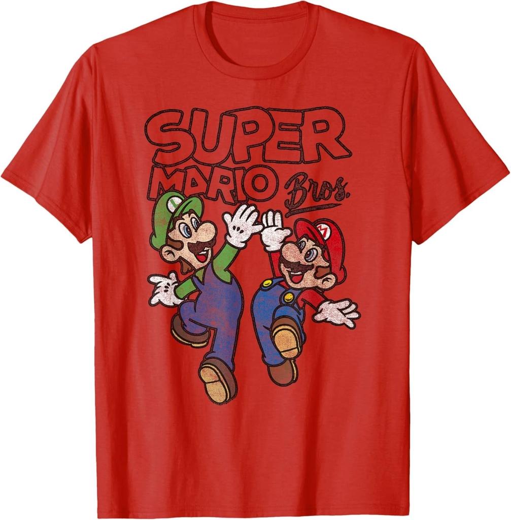 Super Mario Bros. Luigi And Mario High Five Portrait T-Shirt