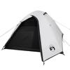 VidaXL 3 Person Camping Tent, Shade Tent with Bag, Portable Awning with Sidewalls for Hiking, White 94334
