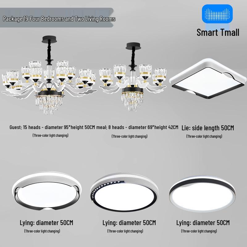 Chinese Style Luminous Crystal Chandelier: Modern Luxury Lighting for Living Rooms and Halls