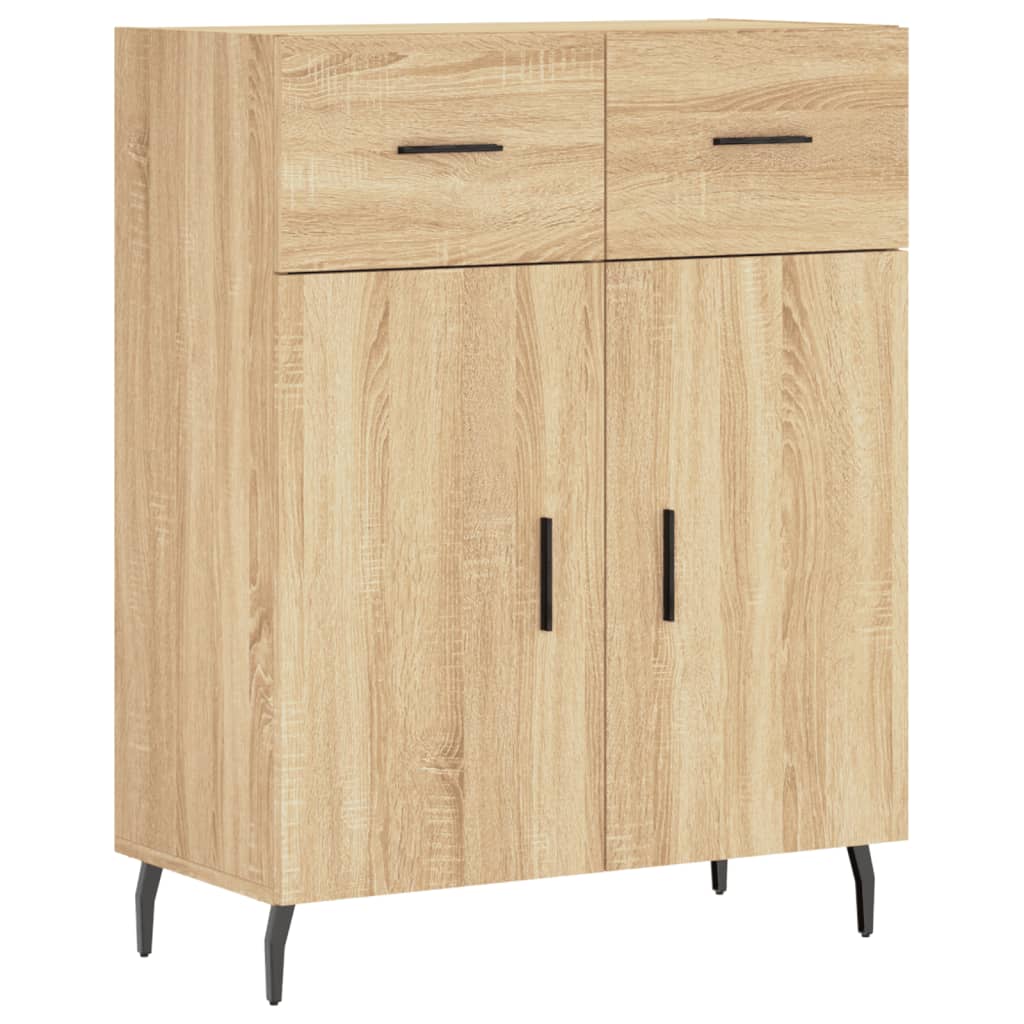 Highboard in Sonoma Oak Finish 69.5 x 34 x 180 cm Particleboard