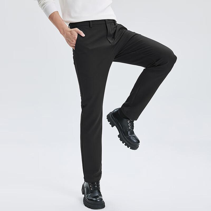 SEPTWOLVES Men's Textured Stretch Casual Trousers