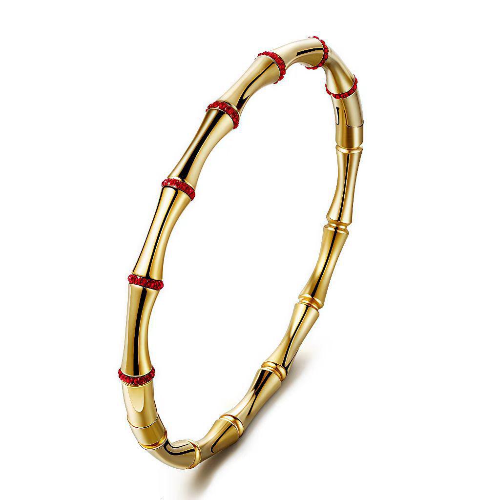 Bracelet de Luxe en Acier Inoxydable pour Femme: Titane Électroplaqué, Sertissage Diamants Complet, Style Européen-Américain