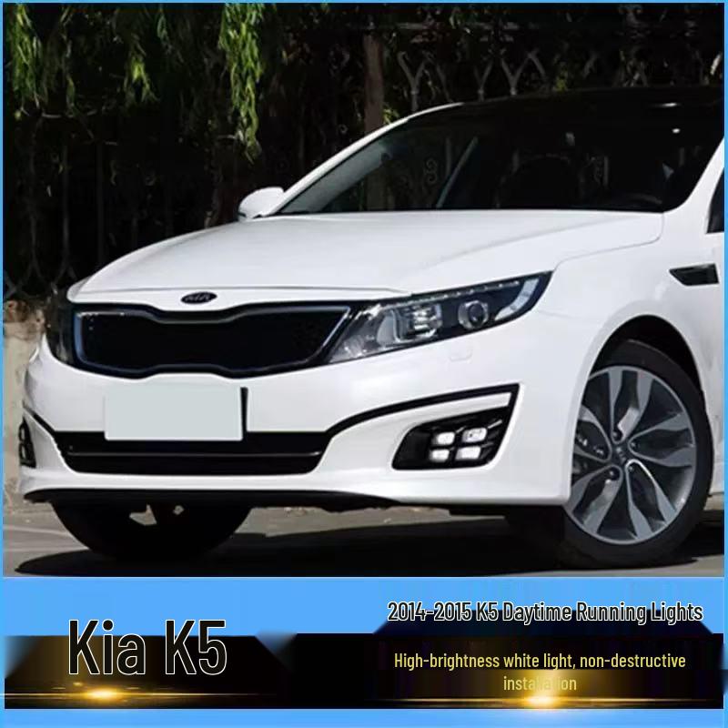 

LED Daytime Running & Fog Light Assembly for 2014-2015 Kia K5 High Trim Bumper Pair