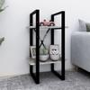 VidaXL 2-Tier Bookcase Sonoma Grey 40x30x70cm Engineered Wood 821301
