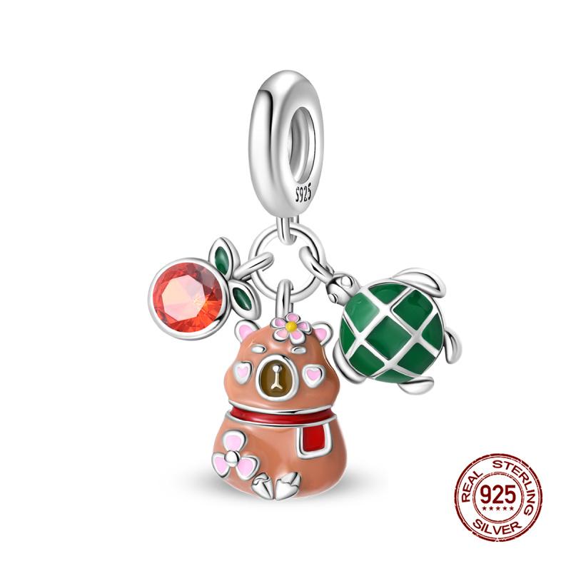 New In Original Charm Copper Poker Charms Bead Fit 3Mm Original Women Bracelet Necklace Diy Fine Jewelry Gift