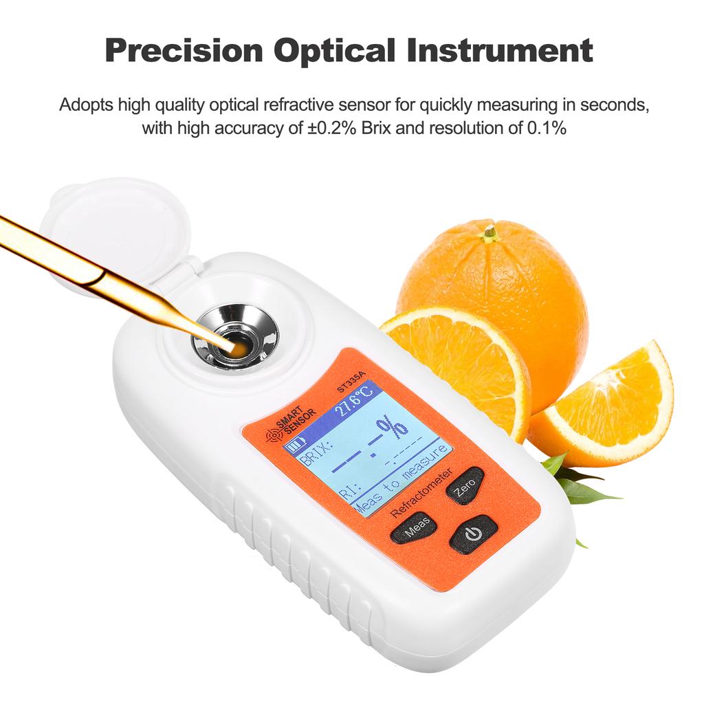 SMART SENSOR ST335A LCD Digital Refractometer Portable Handheld Honey Refractometer ATC Sugar