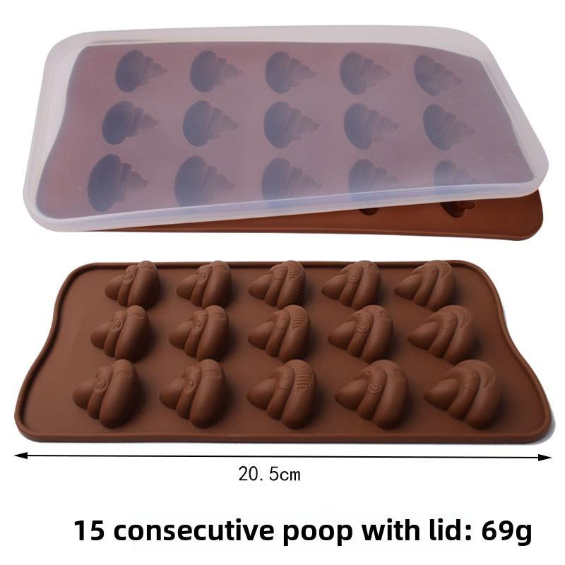 

15 Силиконовая форма «Свинья, какашка и смайлик» для украшения тортов и конфет 15 Poop with Lid