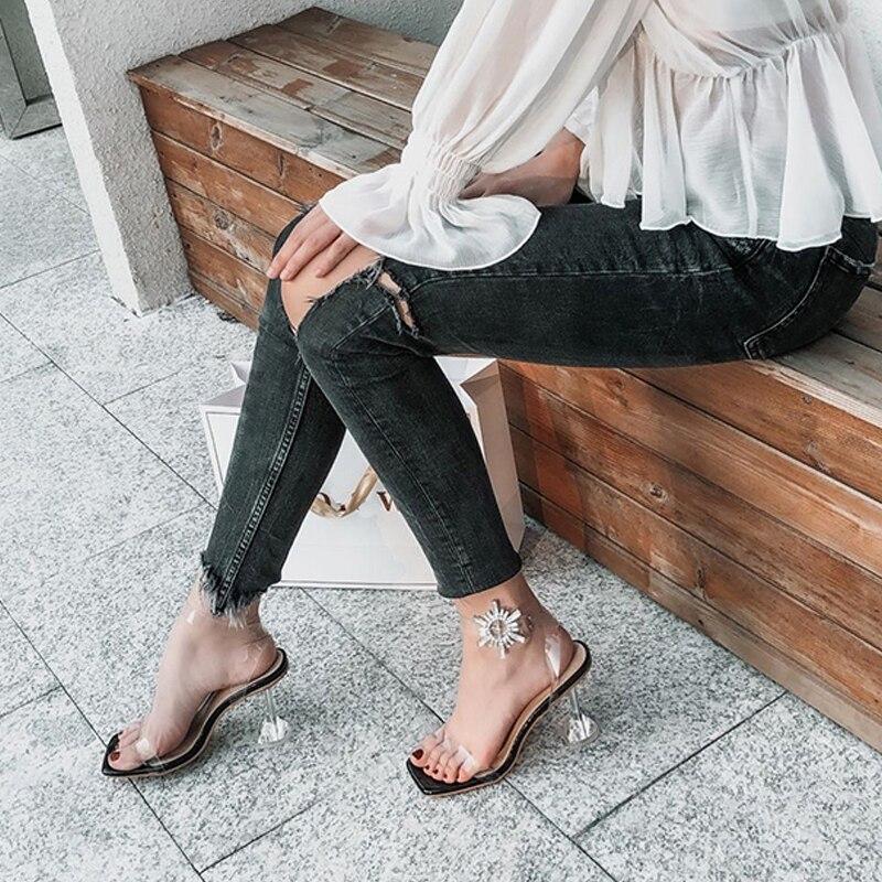 open toe jelly sandals