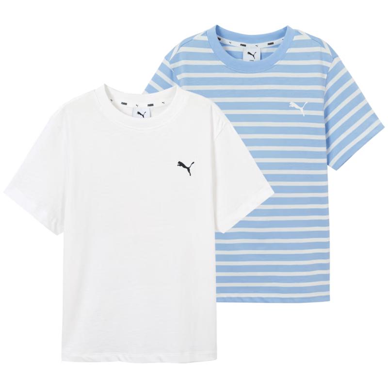 PUMA Kids' 2026 Spring Short-Sleeve T-Shirt Two-Piece Set