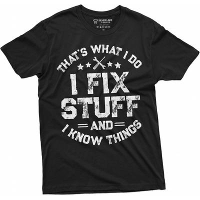 Men's Funny I Fix Stuff T-Shirt Mechanic Engineer Garage Tee Shirt