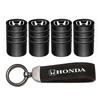 Car Tire Wheel Valve Caps Cover Suede Key Chain For Honda Civic Fit Accord City Vezel CRV S660 Odyssey HRV Insight Pilot Type-R