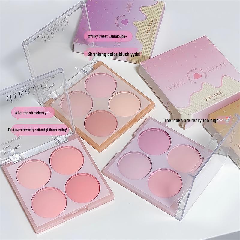 DIKALU Blush Palette - Ultra-Tender Cantaloupe, Matte Pink, Peach Nude