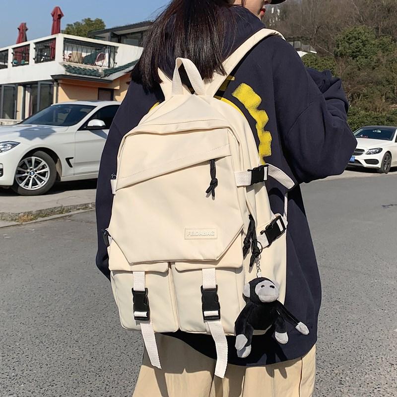 Schoolbag New High School Schoolbag Male Ins Trendy Cool Lightweight Backpack Female College Student Simple Large-capacity Backpack Korean Version