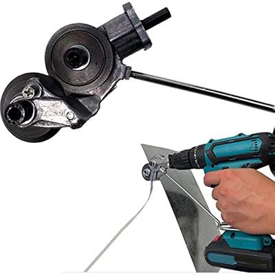 1 Set Electric Drill Plate Cutter Attachment Drill Attachment Metal Cutter Sheet Metal Cutter Drill Attachment Double Headed Sheet Nibbler Cutter