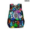 Zaini Hip Hop Kpop Giovanili per la Scuola Unisex Geometry Dash Borse da Viaggio Stampa 3D Oxford Impermeabili Zaini a Spalla per Quaderno