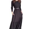 2024 Autumn Women's Solid Color High-end Long Sleeve Maxi Dress