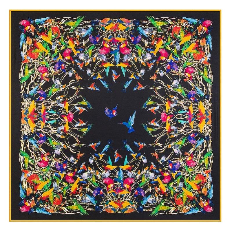 POBING Twill Silk Square Scarf Animals Print Women Scarves&Wrap Giraffe Neckerchief Spanish Foulards cachecol Large Bandana