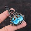 Tibetan Turquoise Pendant Copper Wire Wrapped Pendant Handmade Tibetan Turquoise Jewelry Gemstone Pendant For Gift Copper Wire Wrap Jewelry