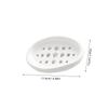 Creative Oval Silicone Soap Dish Tray Blue Better Drain Design Soap Case Holder for Shower Bathroom Kitchen Counter