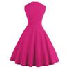 Women's Retro Fitted Sleeveless Polka Dot Print Dress For Performance