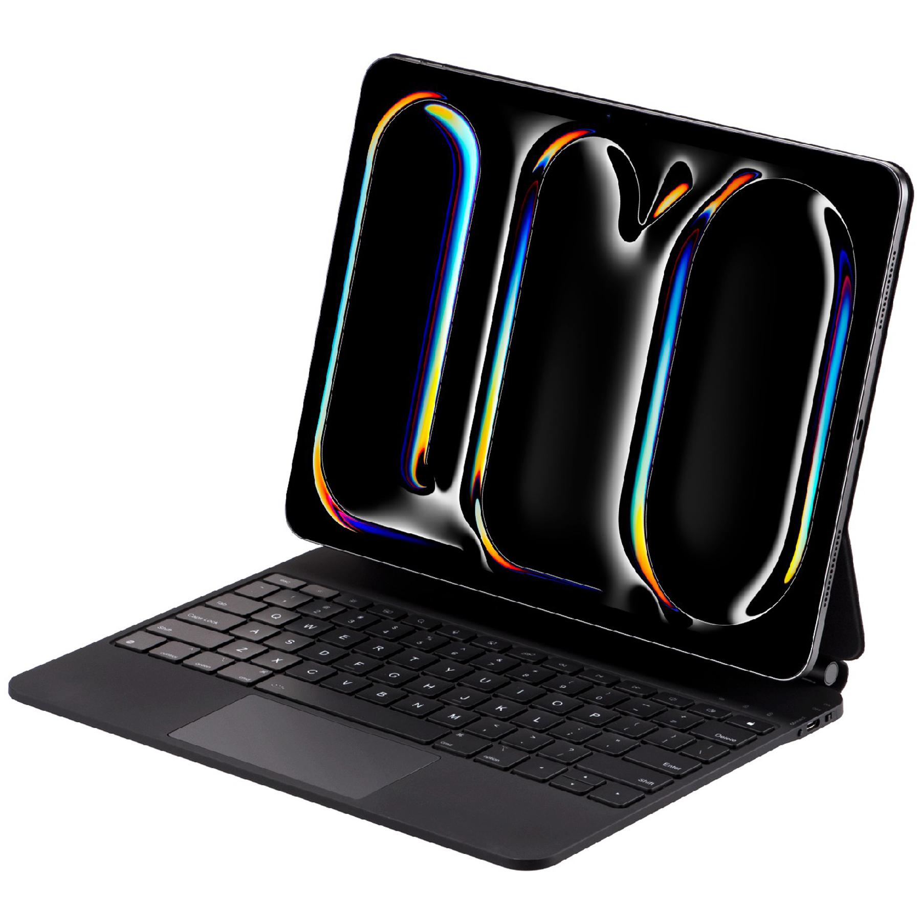 

X9P For iPad Pro 13 (2024) Tablet Stand Case with Touchpad Bluetooth-compatible Keyboard A