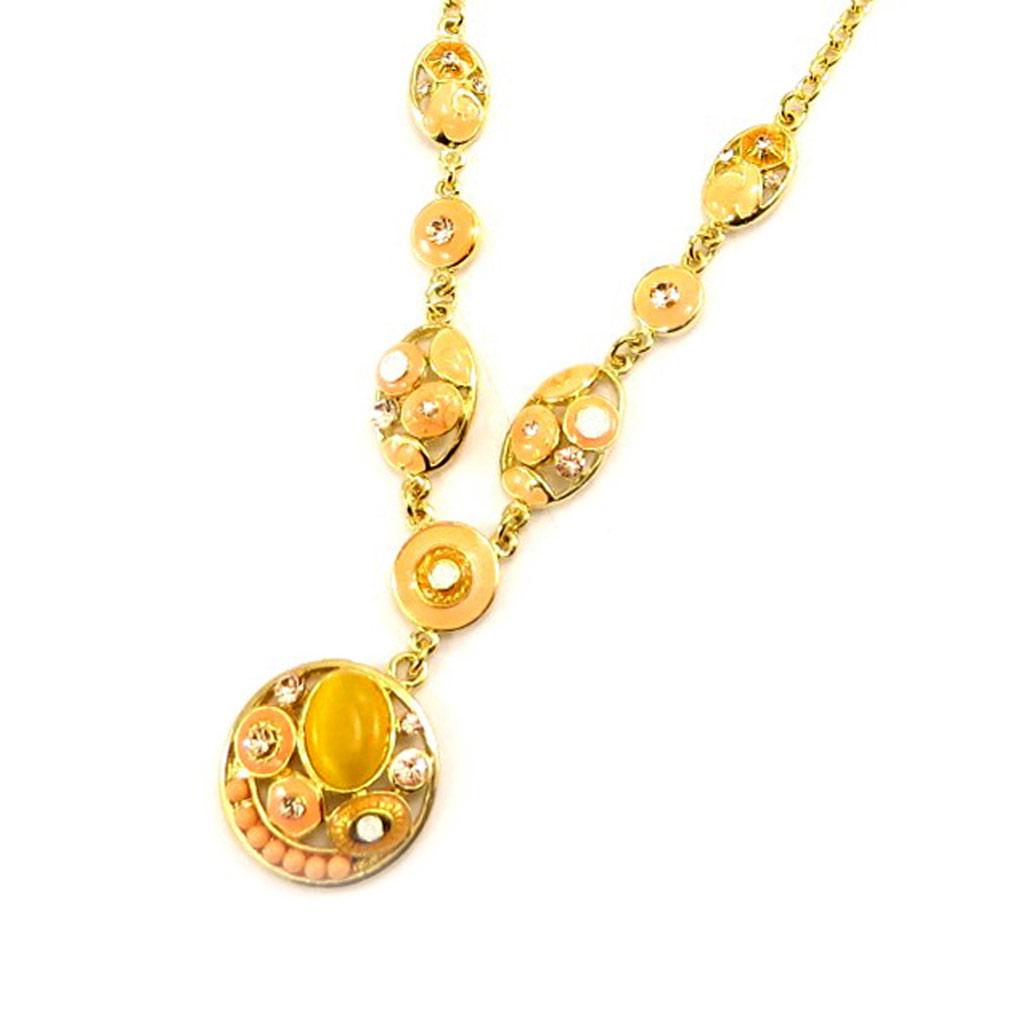 Les Trésors De Lily [C3754] - Collier Créateur 'Joyaux' Orange