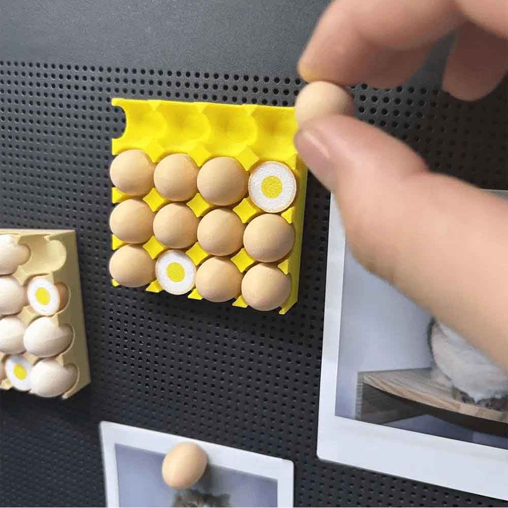 3D Egg Tray Refrigerator Magnets for Kitchen, Office, Dorm Decor