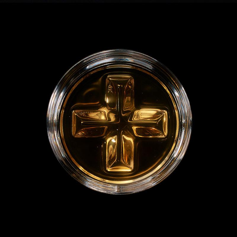 Super Clear Icy Feeling Cross Whiskey Glass Christian Church Wedding Party Wine Tasting Glasses Stackable Short Rocks Beer Mug