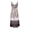 Women's Summer Casual Fashion Chiffon Coat V Neck Printed Camisole Two-Piece Dress