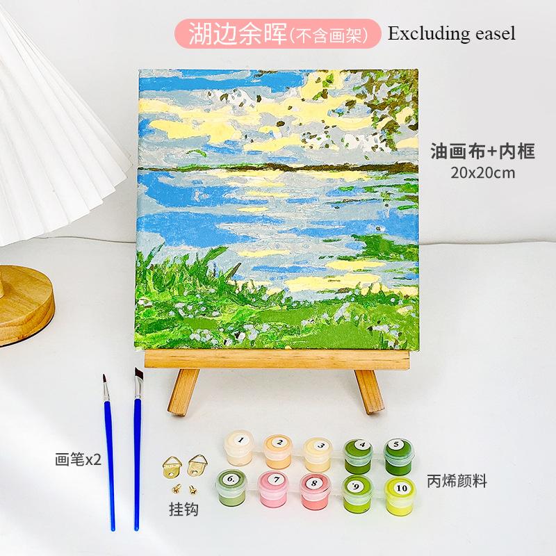 DIY Digital Landscape Oil Painting Coloring Hand Filled Painting Paint By Number Children's Coloring Decorative Landscape