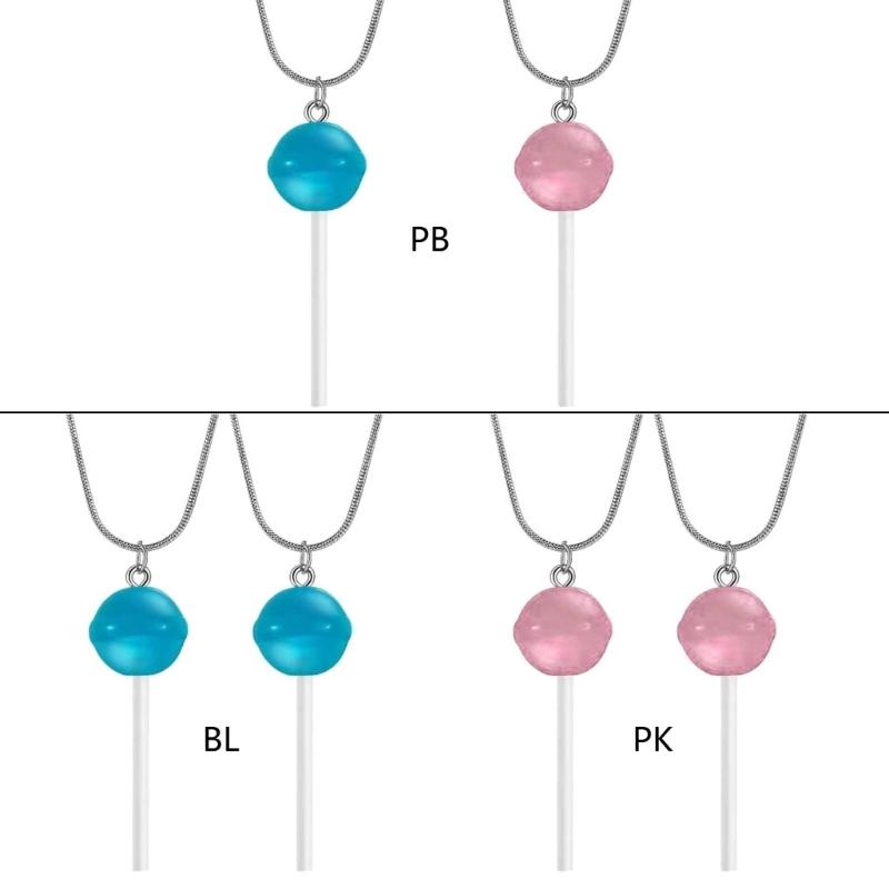 Pendant Necklaces Jewelry Lollipop Pendant Necklaces Chain Chokers Birthday Gift Necklaces Resin Material Gift for Girls