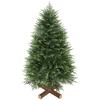 5ft Artificial Christmas Tree, Hinged Xmas Tree with Realistic 513 PE & PVC Branch Tips, Fir Wood Base, Green