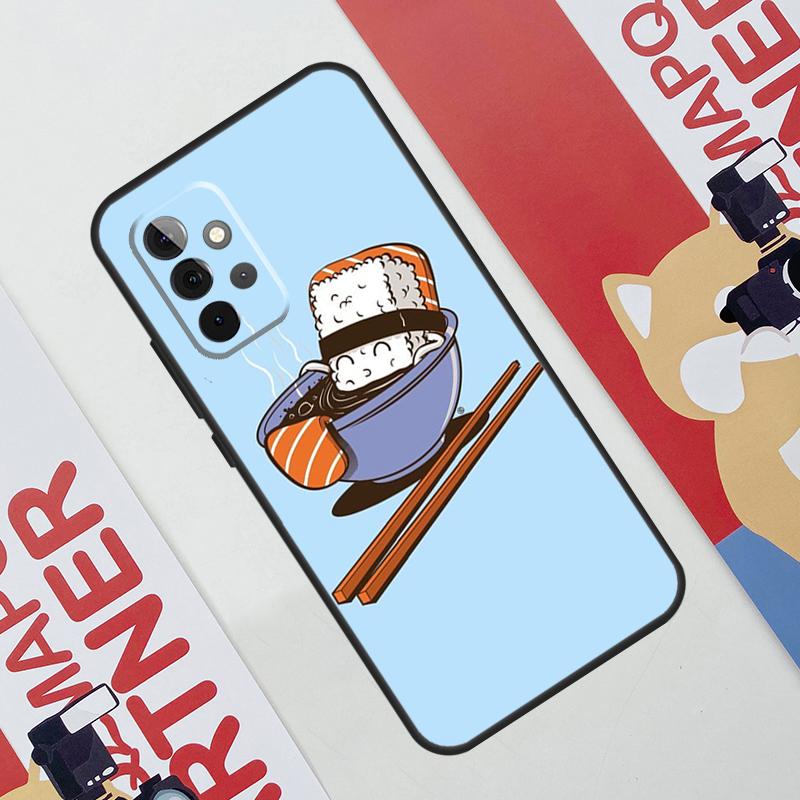 Kawaii Sushi Crowd Case For Samsung Galaxy A36 A35 A55 A06 A16 A26 A56 A53 A32 A52 A33 A13 A14 A34 A54 A17 A15