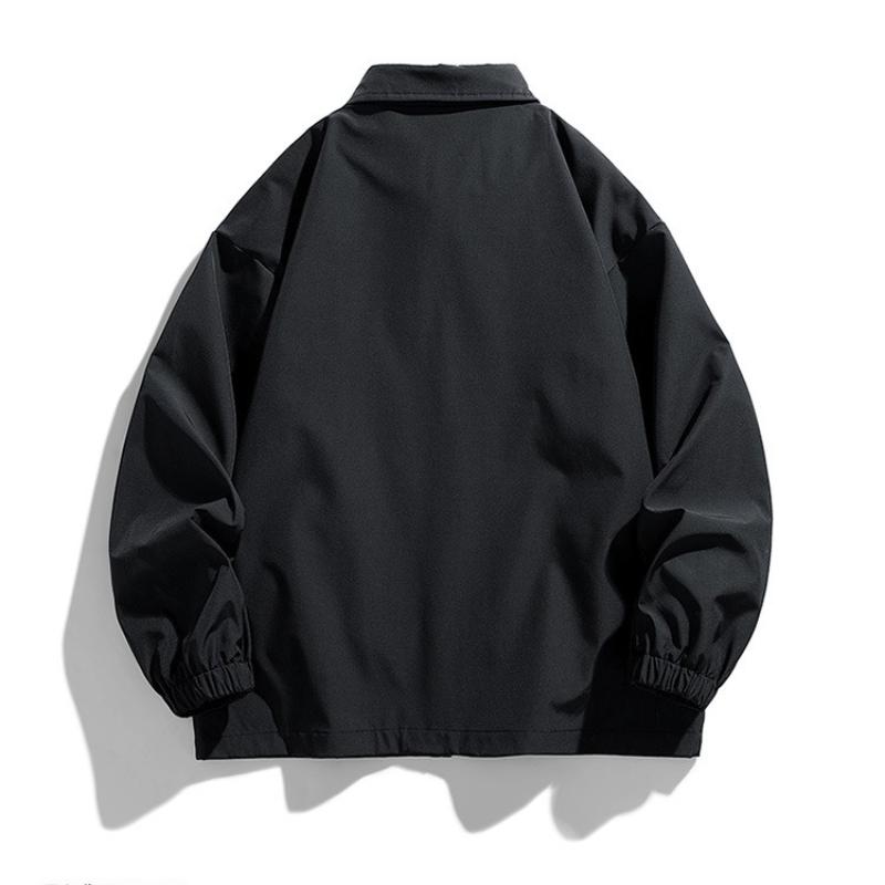 Versatile Coat Minimalist Lapel Jacket Men's Spring and Autumn Trend Loose Coach Jacket Couple Wildcard Casual Jacket Breathable Work Casual Jacket