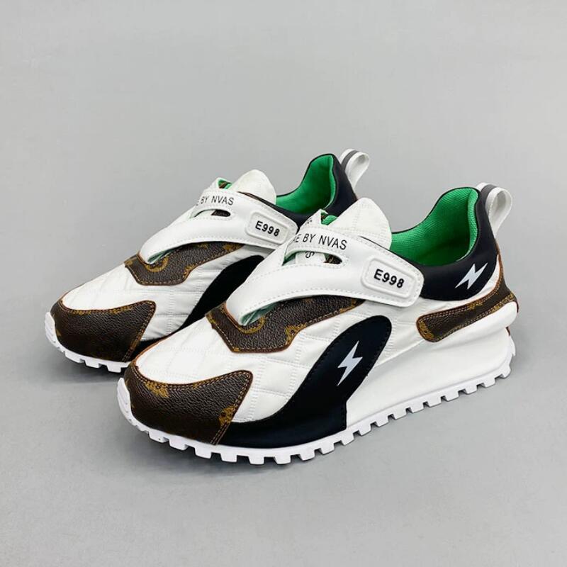 High-end and Stylish Men's Shoes, National Trend Retro Printed Dad Shoes, Niche Forrest Gump Casual Sports 8
