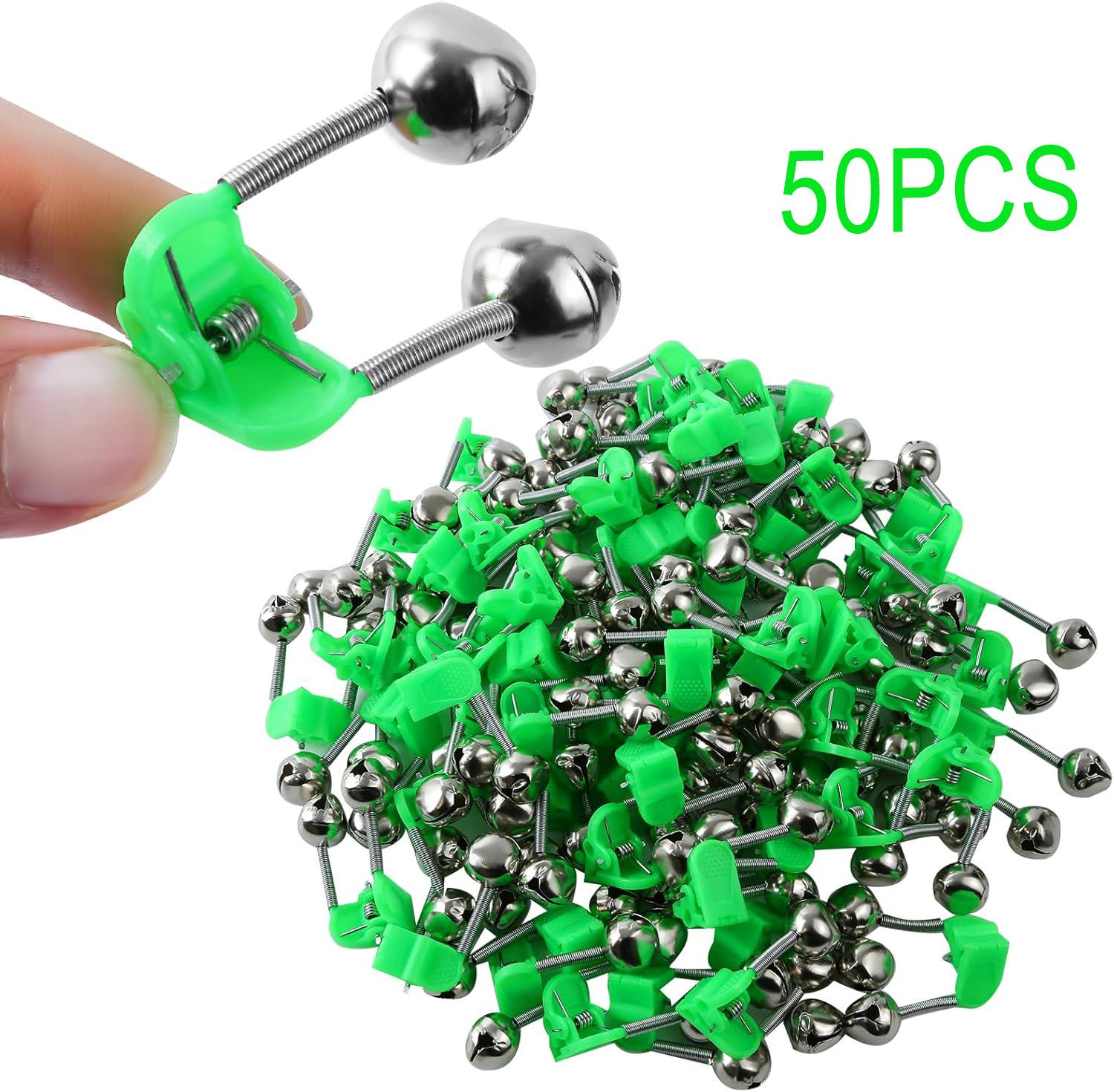 50pcs Fishing Colored Bell Copper Bell Throwing Rod Bell Sea Rod Fishing Alarm Fishing Gear Outdoors Fishing Supplies