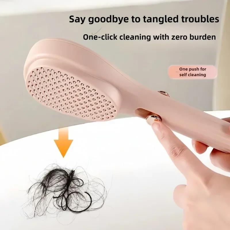 Portable Telescopic Comb White Pink Blue Scalp Massage Brush Self-Cleaning Hair Comb Women Salon Styling Tool Compact Magic Comb