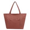 Simple solid color large capacity commuting lazy wind tote bag student leisure shoulder bag