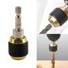 1Pc 50MM 1/4 In Hex Handle Quick Coupling Drill Bit Quick Change Adapter Converter Metal For Charging Drill Electric Drill Tool