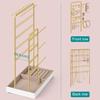Multifunctional Jewelry Stand Metal Frame Jewelry Holder with Velvet Tray Jewelry Organizer