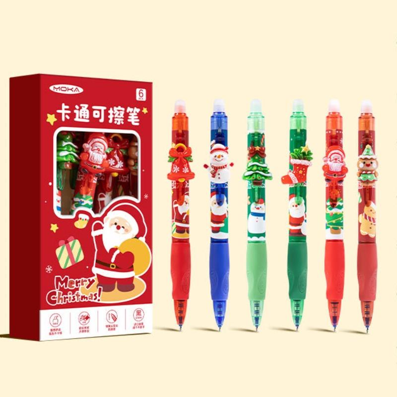 

6Pcs Christmas Themed Gel Pens Point Of 0.5 Mm Multicolor Gel Pen Cartoon Kid Perfect Gift Choice Office And School Supplies ONESIZE